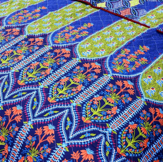 5 Pcs Quilted Printed Bedspread set NS-11
