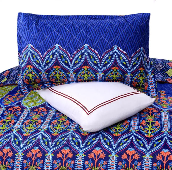 5 Pcs Quilted Printed Bedspread set NS-11