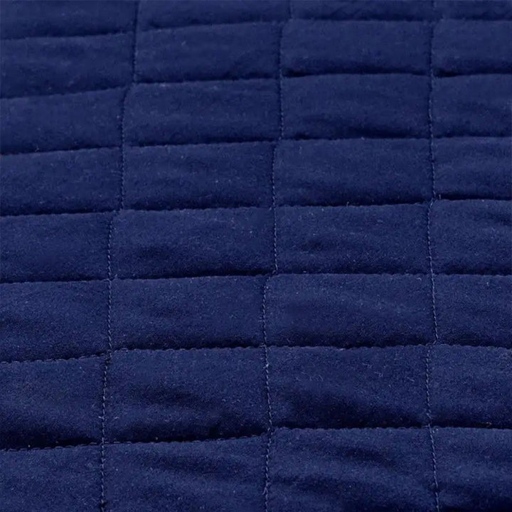 3 Pc's  Luxury Satin Strip Bedspread Navy