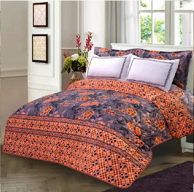 5 Pcs Quilted Printed Bedspread set NS-12