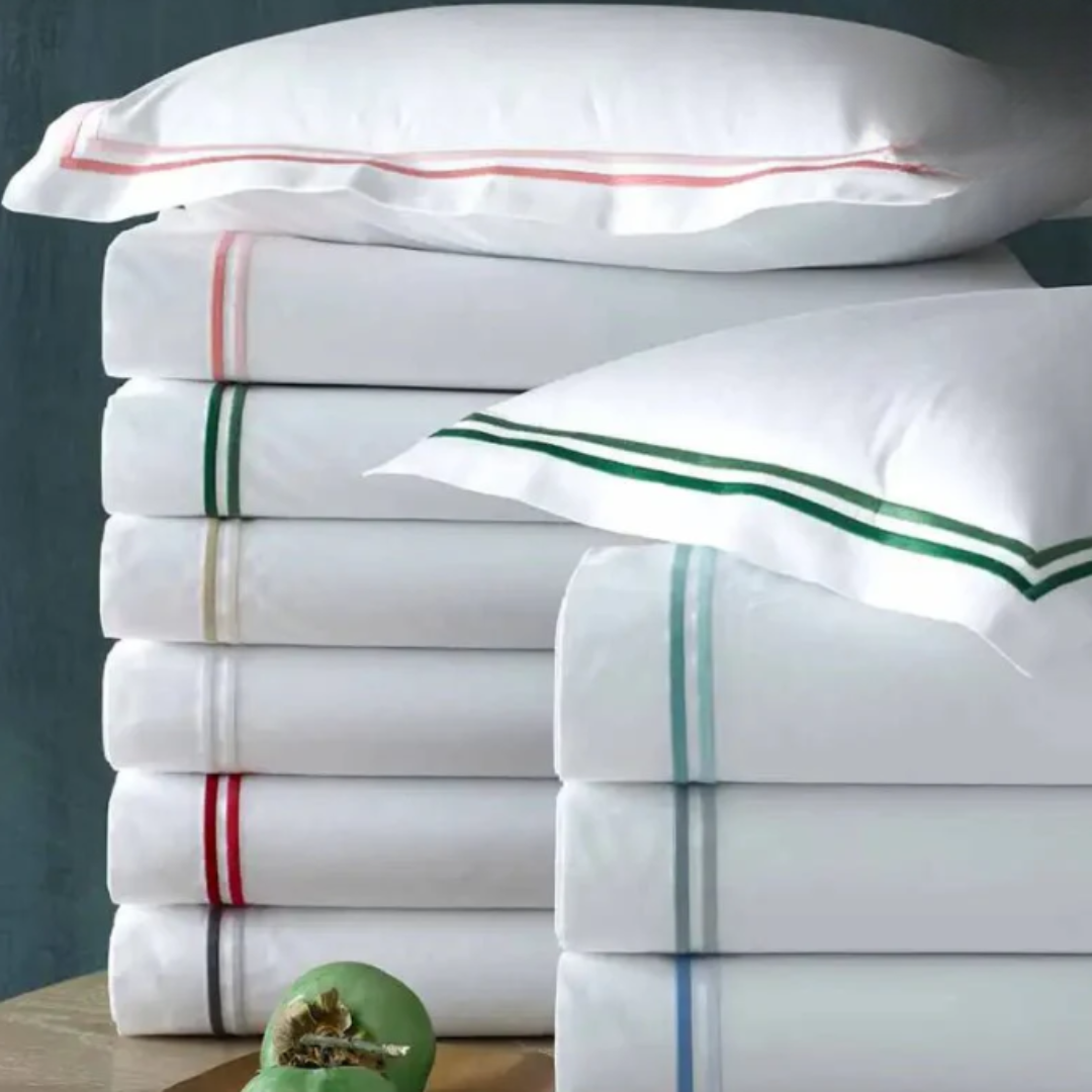 Luxury Embroidered Baratta Stitch Duvet Cover Set