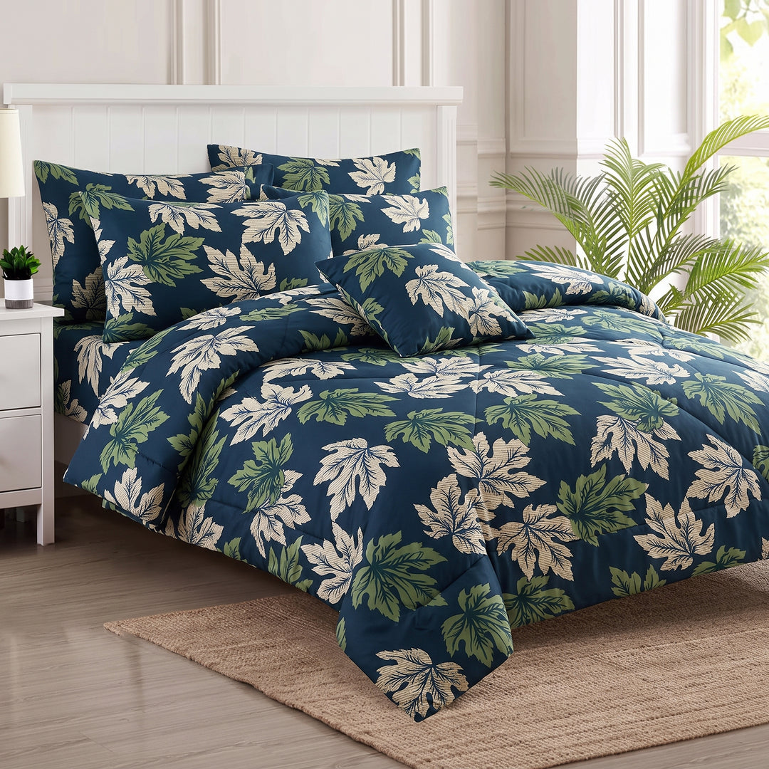 7 Pcs Green Heavens Comforter set