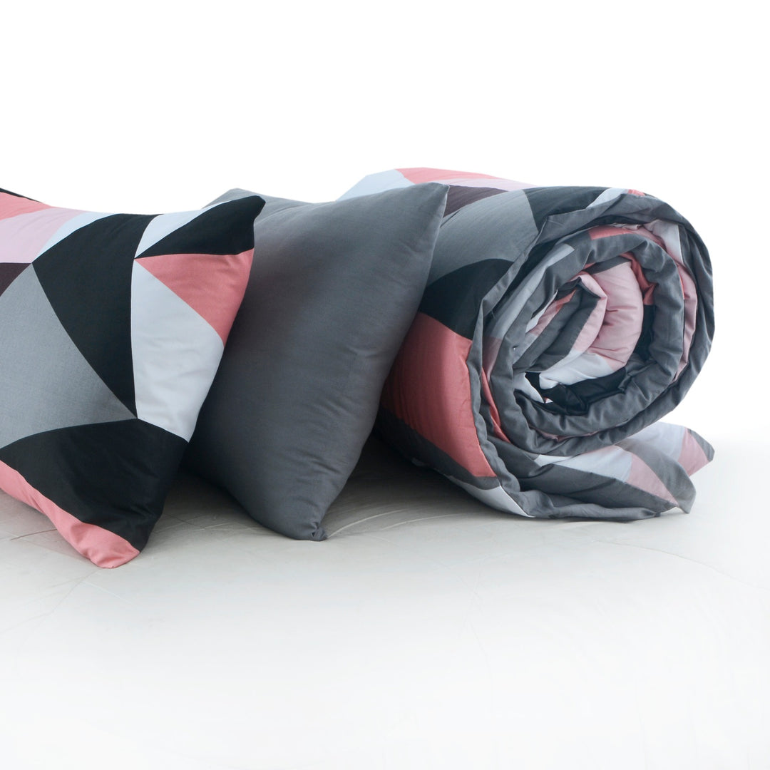 Grey Mosaic Comforter Set Complete