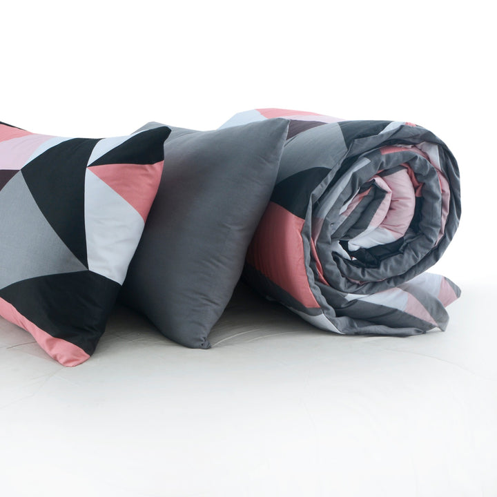 Grey Mosaic Comforter Set Complete