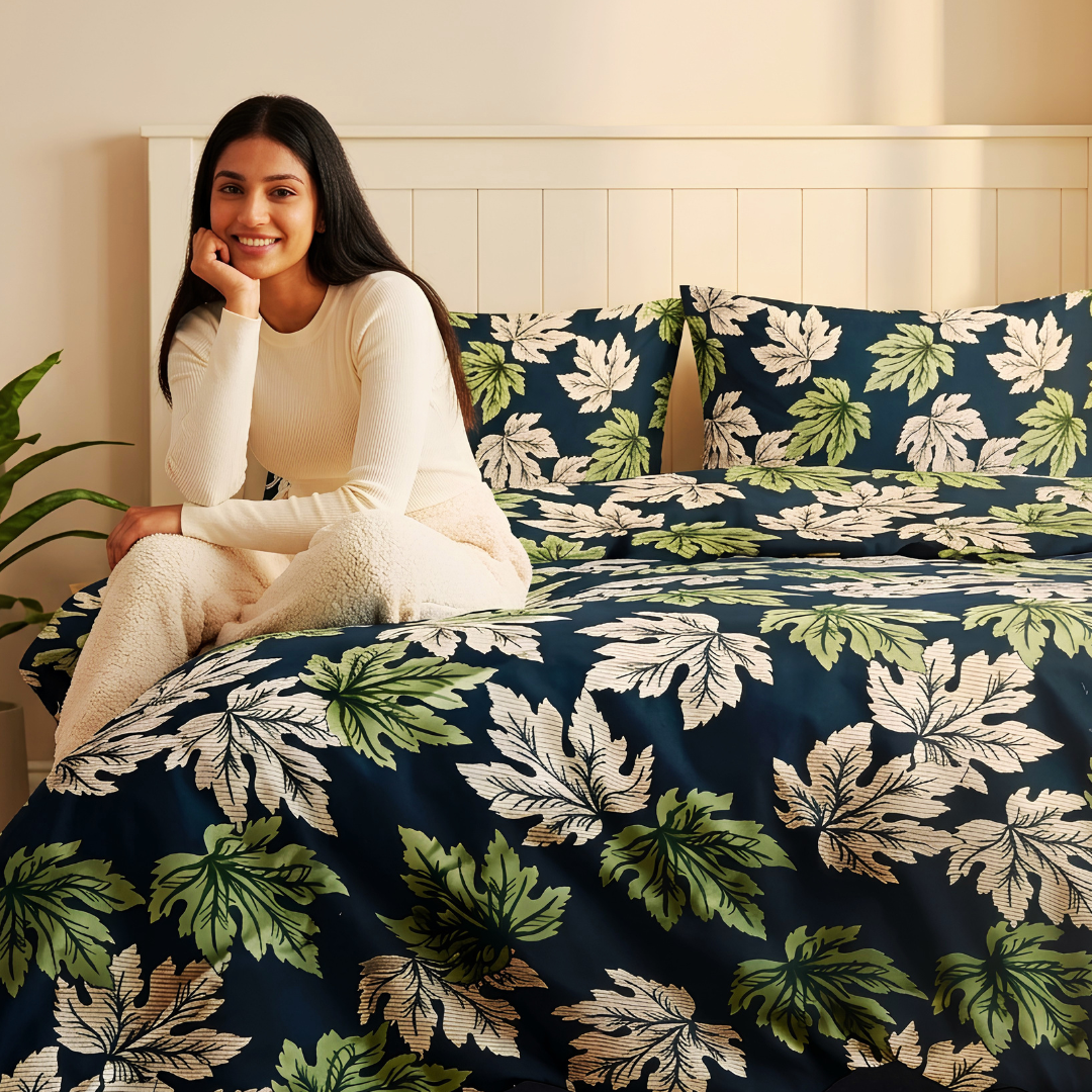 Green Haven Printed Bedsheet - 1721