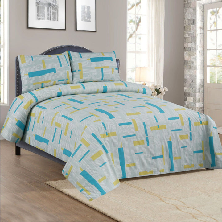 3 Pcs Premium Printed Bedsheet Set - 1311