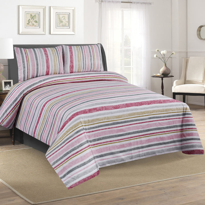 3 Pcs Premium Printed Bedsheet Set - 1313