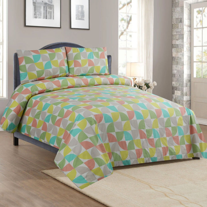 3 Pcs Premium Printed Bedsheet Set - 1328