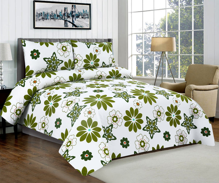 3 Pcs Premium Printed Bedsheet Set - 1332