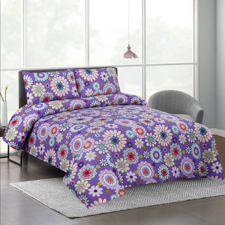 3 Pcs Premium Printed Bedsheet Set - 1337
