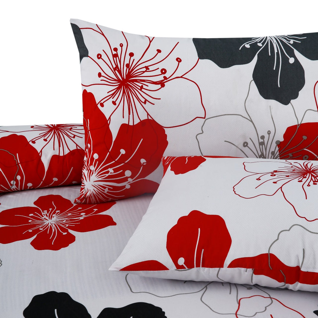 3 Pcs Premium Printed Bedsheet Set - 1339