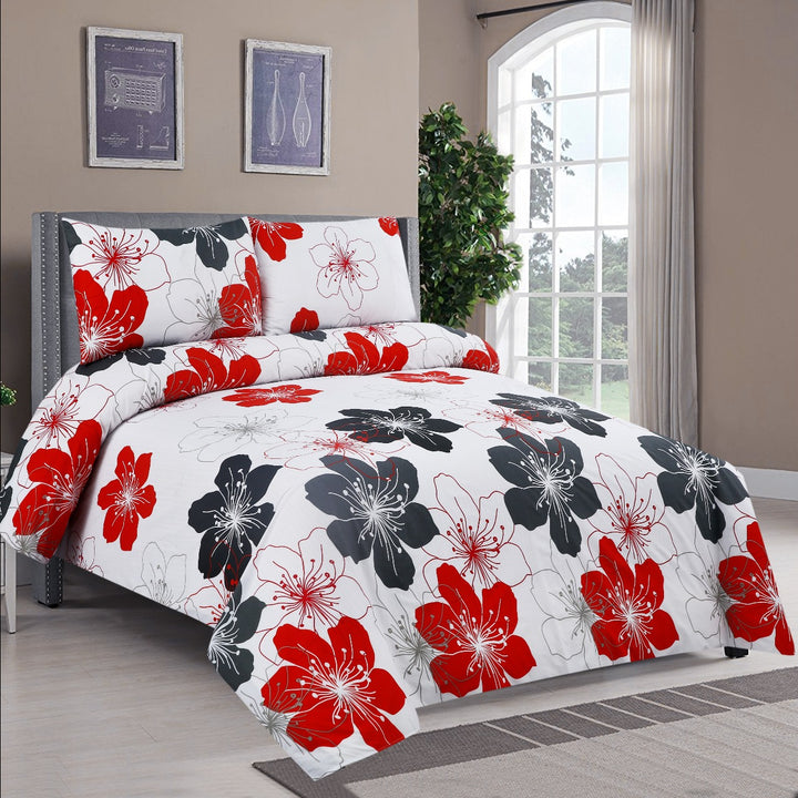 3 Pcs Premium Printed Bedsheet Set - 1339