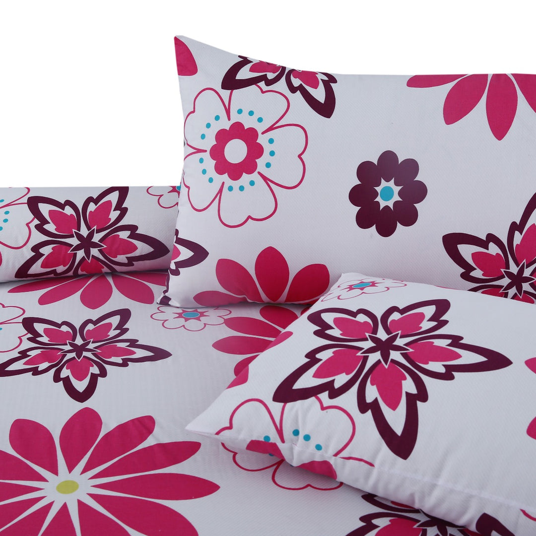 3 Pcs Premium Printed Bedsheet Set - 1342