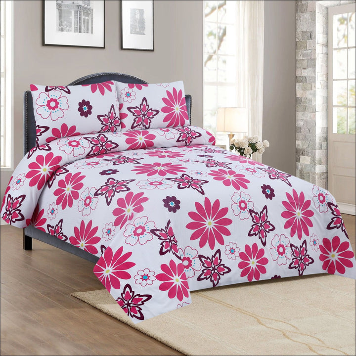 3 Pcs Premium Printed Bedsheet Set - 1342