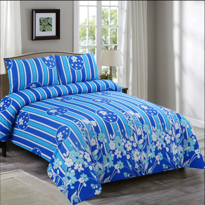 3 Pcs Premium Printed Bedsheet Set - 1343