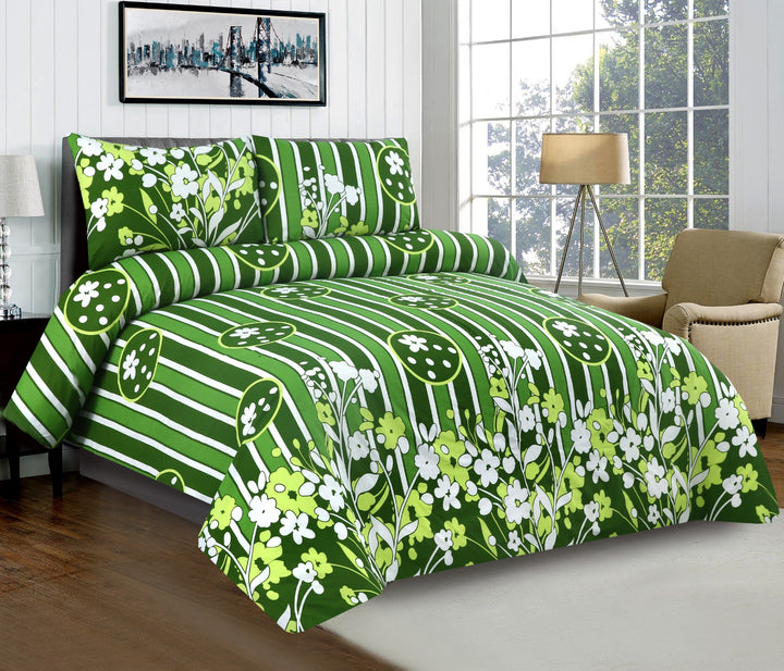 3 Pcs Premium Printed Bedsheet Set - 1346