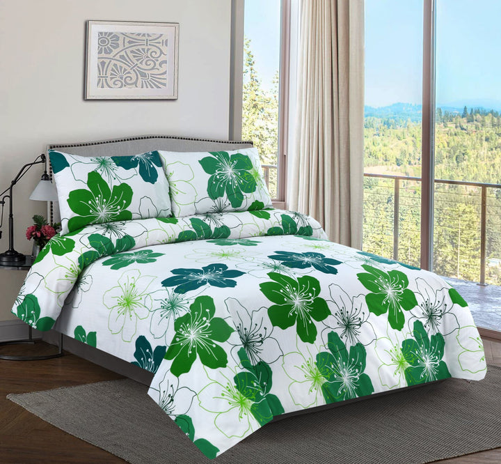 3 Pcs Premium Printed Bedsheet Set - 1349