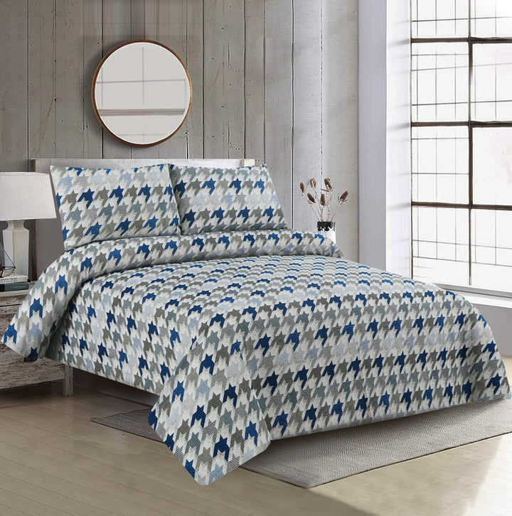 3 PCS PRINTED KING SIZE BED SHEET 809