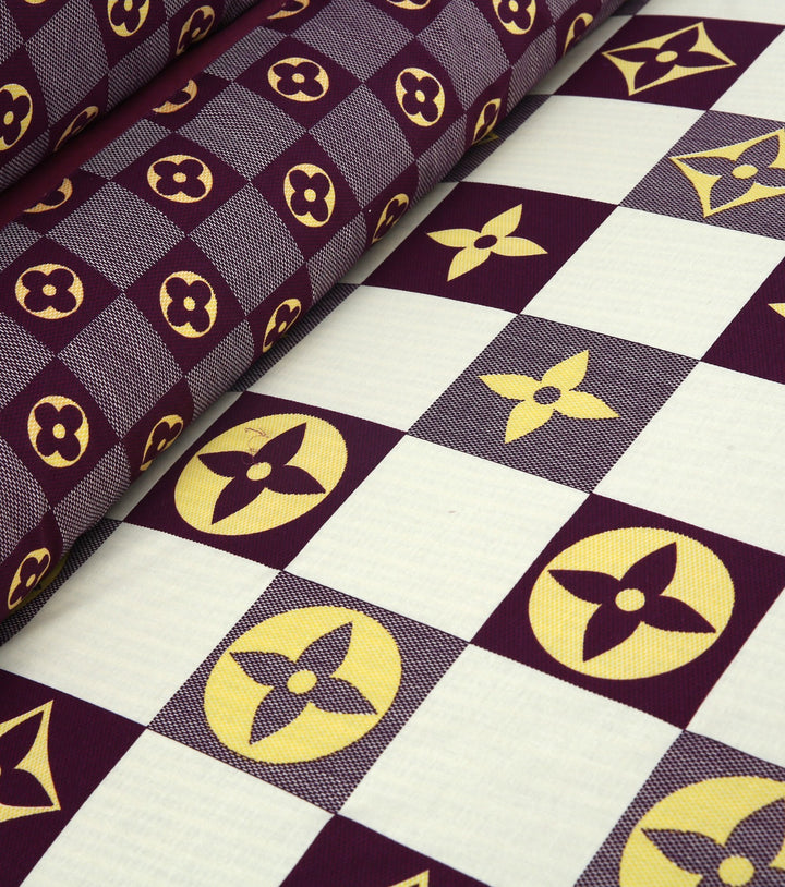 3 Pcs Cuffed Printed Bedsheet Set - 1354