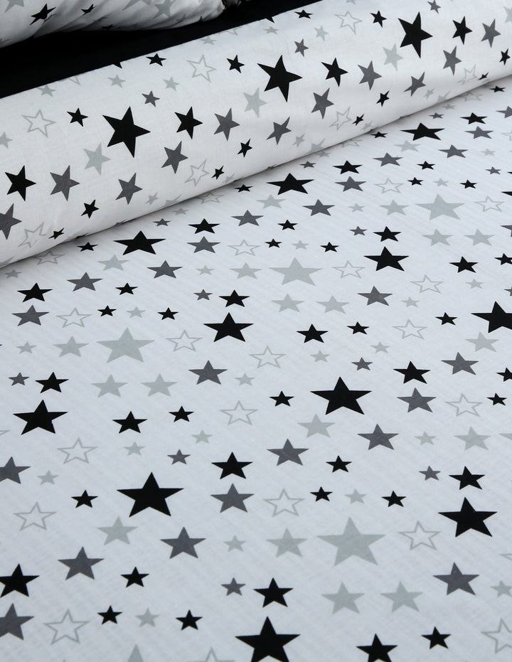 3 Pcs Cuffed Printed Bedsheet Set - 1376