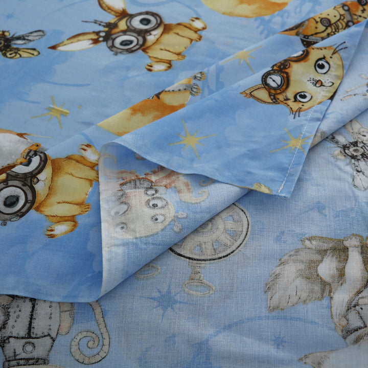 2 Pcs Luxury Single Printed Bed Sheet -1379