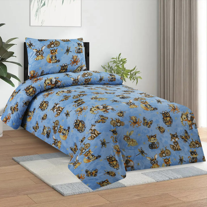 2 Pcs Luxury Single Printed Bed Sheet -1379