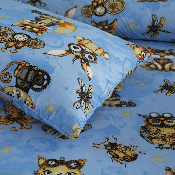 2 Pcs Luxury Single Printed Bed Sheet -1379