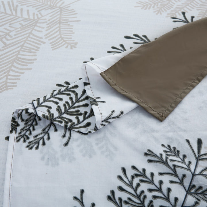 3 Pcs Cuffed Printed Bedsheet Set - 1387
