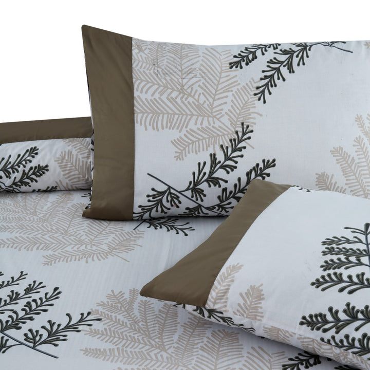 3 Pcs Cuffed Printed Bedsheet Set - 1387