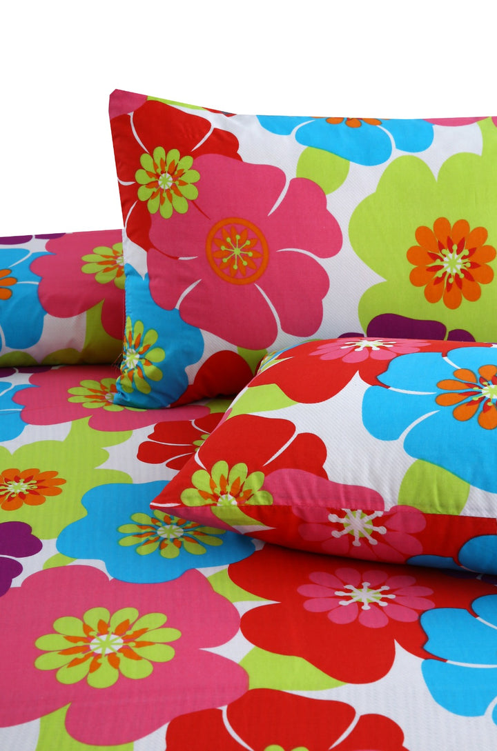3 Pcs Premium Printed Bedsheet Set - 1391