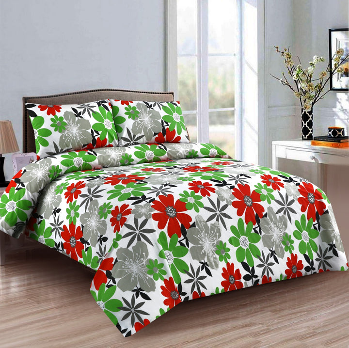 3 Pcs Premium Printed Bedsheet Set - 1394