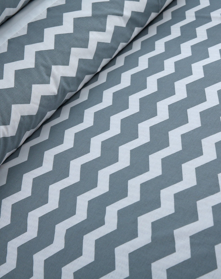 3 Pcs Cuffed Printed Bedsheet Set - 1395
