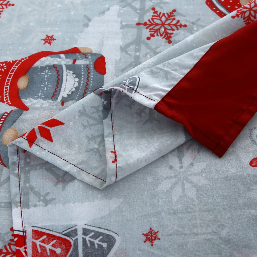 3 Pcs Cuffed Printed Bedsheet Set - 1406