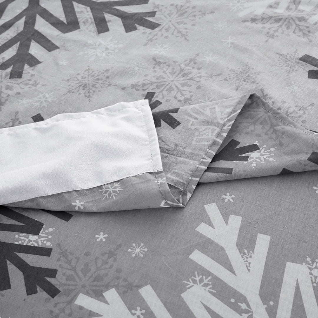 3 Pcs Cuffed Printed Bedsheet Set - 1411