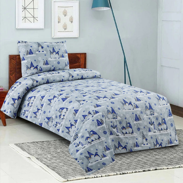 2 Pcs Luxury Single Printed Bed Sheet -1425