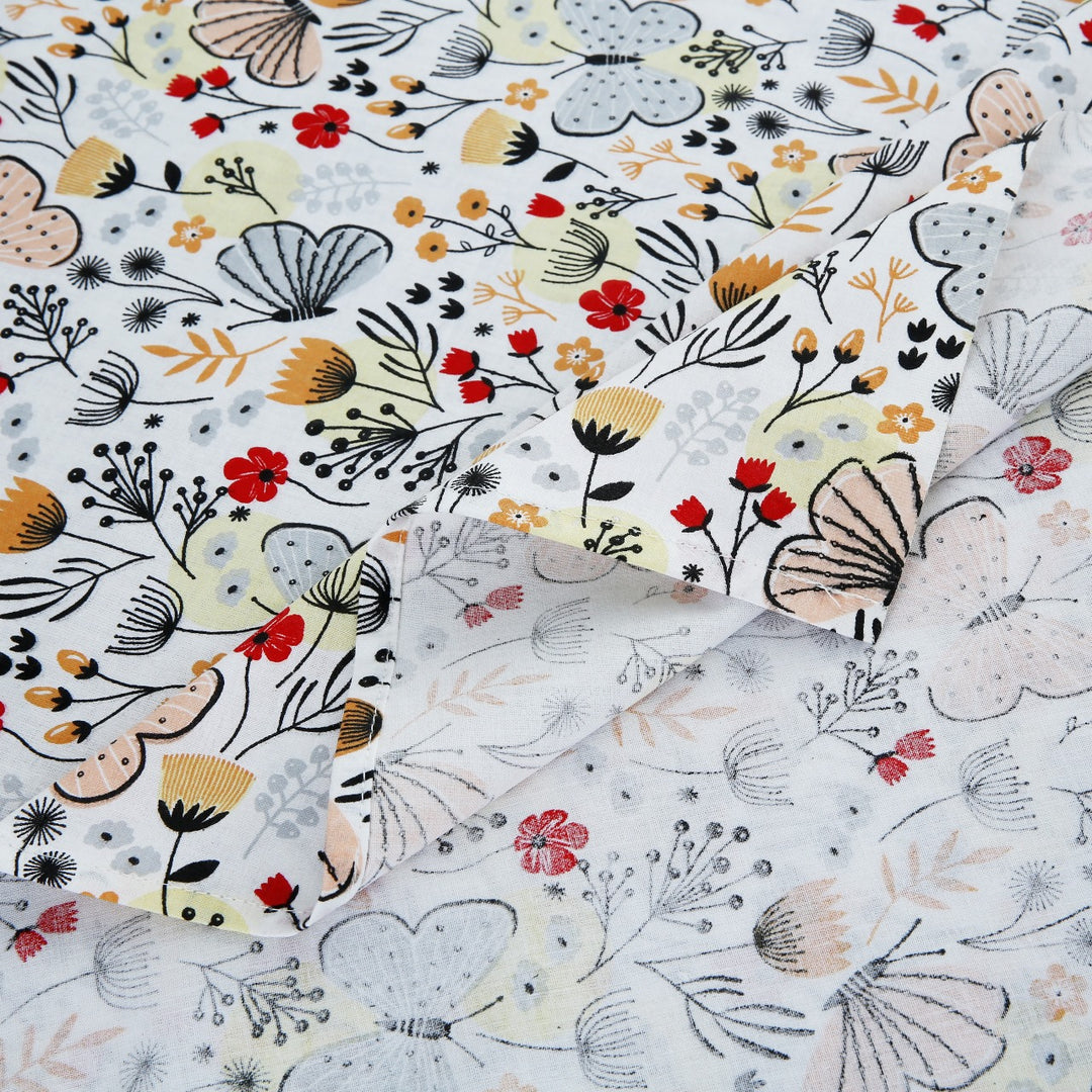 2 Pcs Luxury Single Printed Bed Sheet -1427
