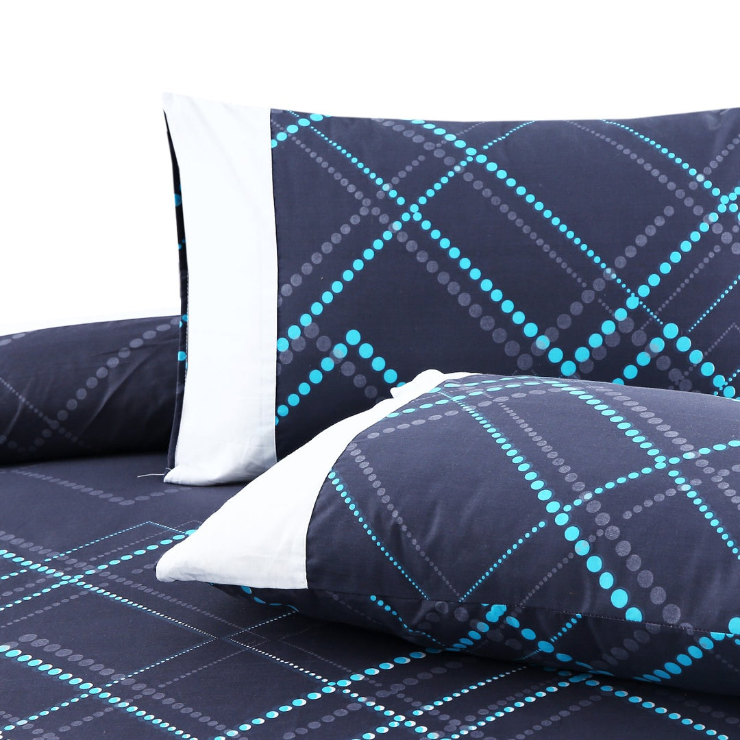3 Pcs Cuffed Printed Bedsheet Set - 1431
