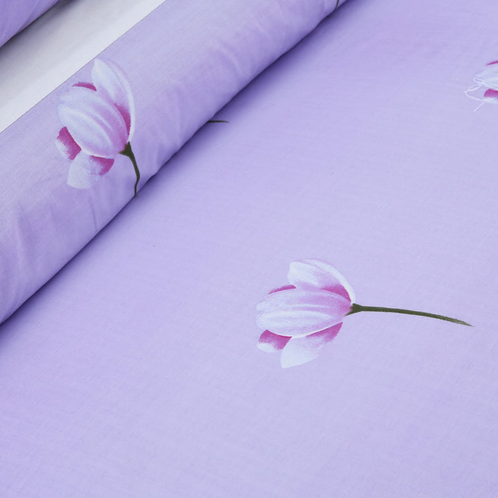 3 Pcs Cuffed Printed Bedsheet Set - 1432