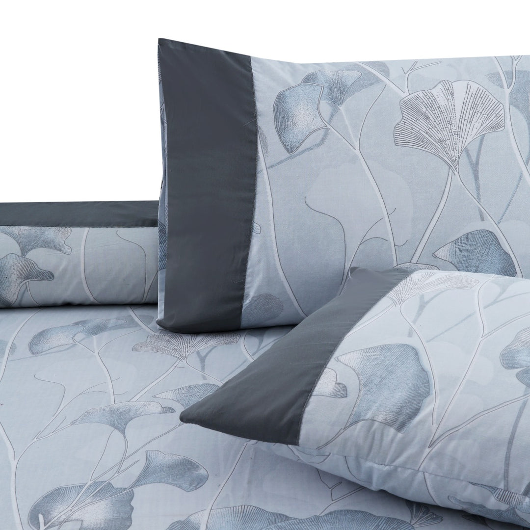 3 Pcs Cuffed Printed Bedsheet Set - 1441