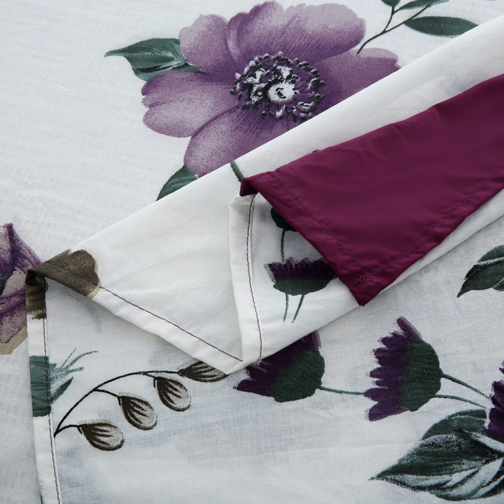 3 Pcs Cuffed Printed Bedsheet Set - 1442