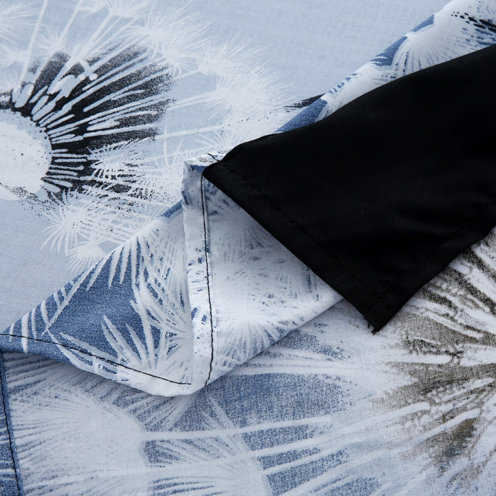 3 Pcs Cuffed Printed Bedsheet Set - 1445