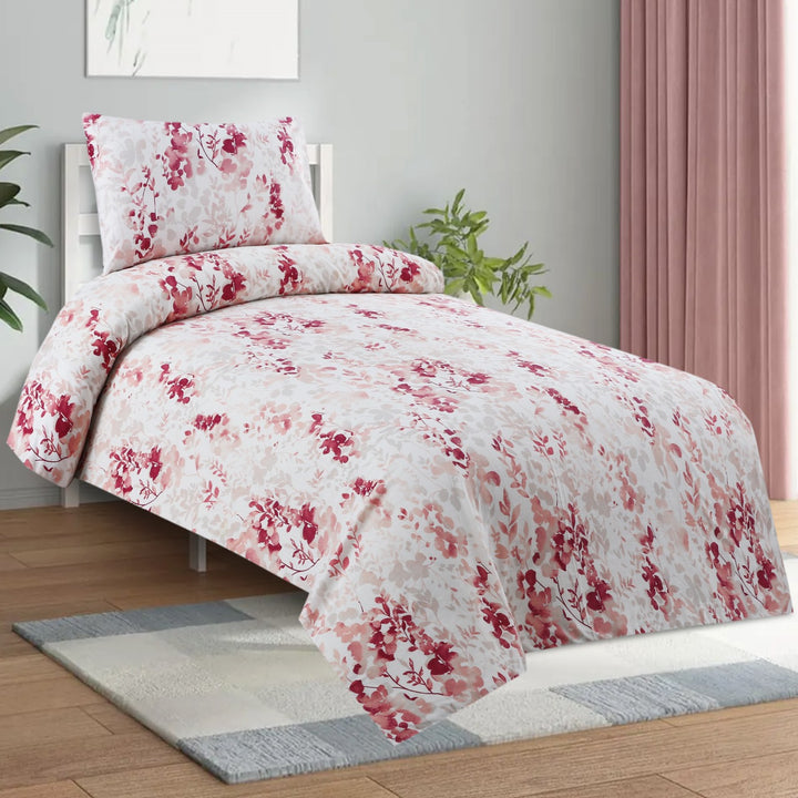 2 Pcs Luxury Single Printed Bed Sheet -1447