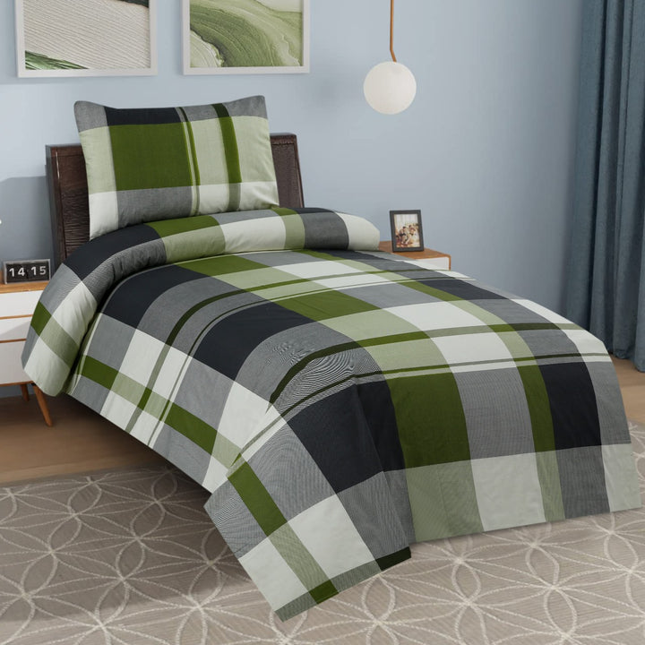 2 Pcs Luxury Single Printed Bed Sheet -1450