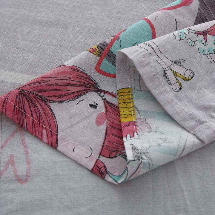 2 Pcs Luxury Single Printed Bed Sheet -1452