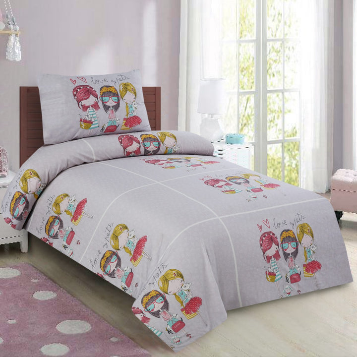 2 Pcs Luxury Single Printed Bed Sheet -1452