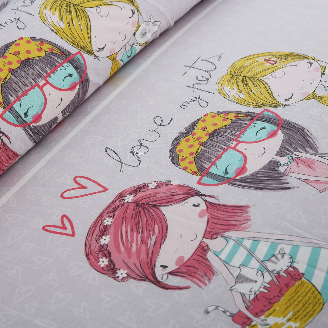 2 Pcs Luxury Single Printed Bed Sheet -1452