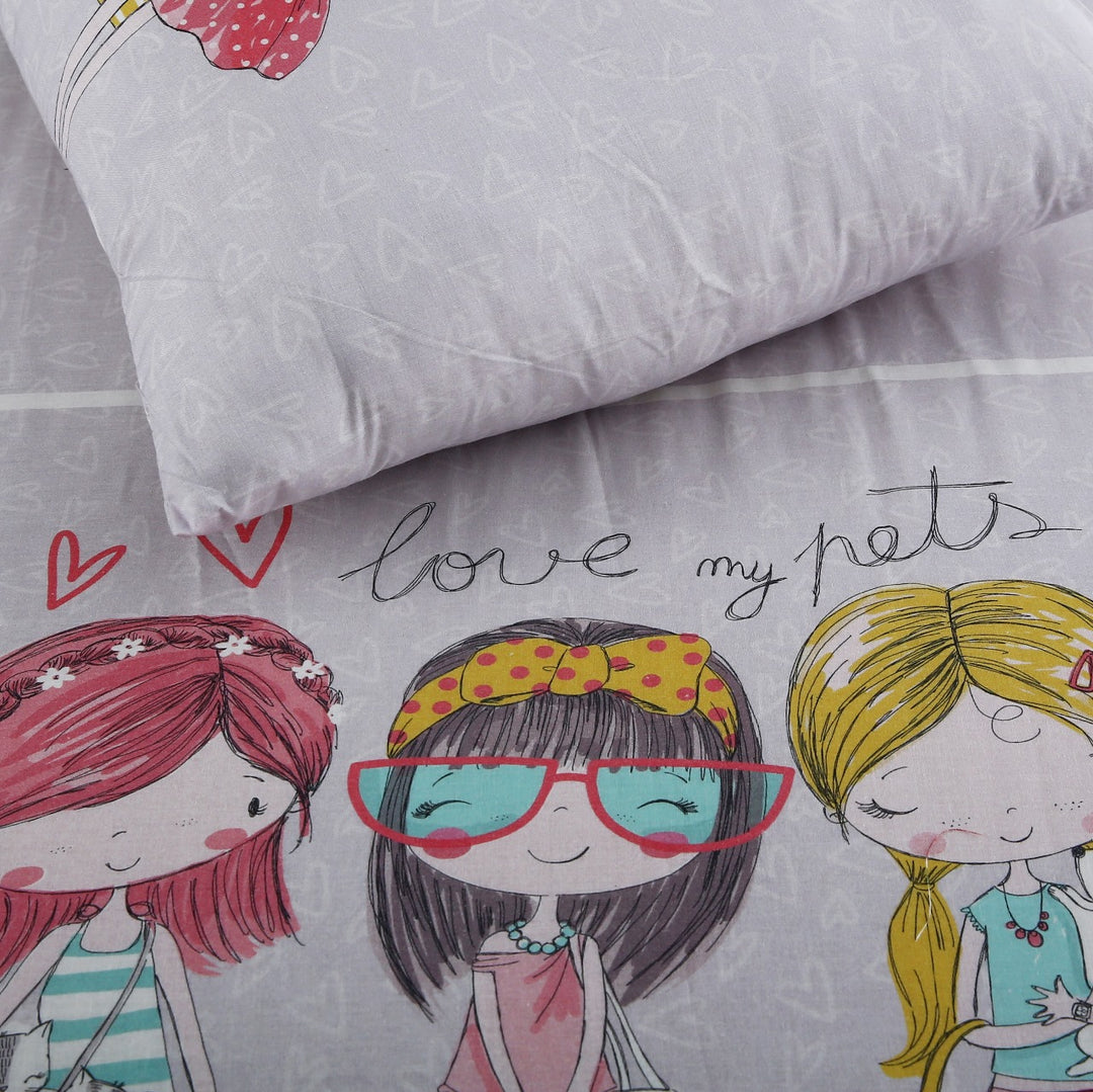2 Pcs Luxury Single Printed Bed Sheet -1452