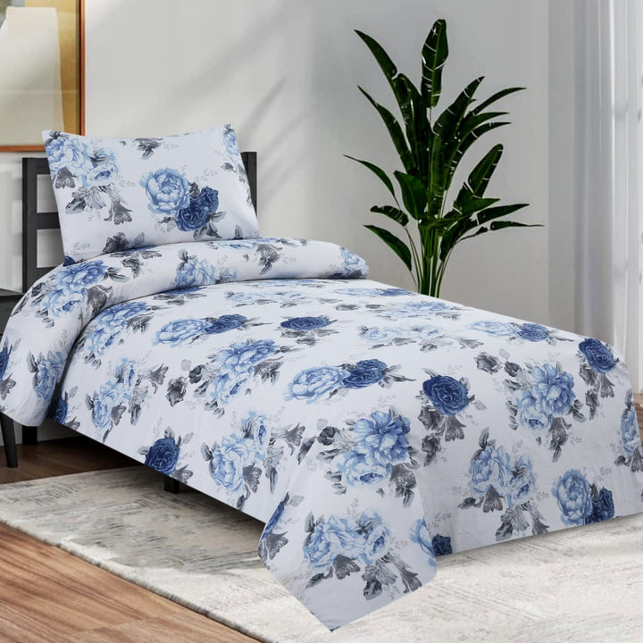 2 Pcs Luxury Single Printed Bed Sheet -1453