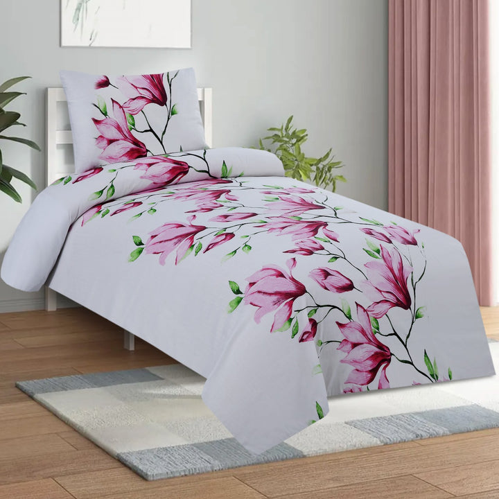 2 Pcs Luxury Single Printed Bed Sheet -1456
