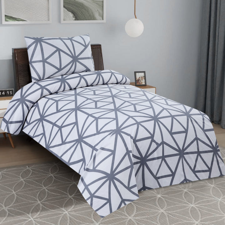 2 Pcs Luxury Single Printed Bed Sheet -1457